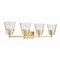 Z-Lite Analia Vanity, 4-Light, 36 In.W x 7.5 In.L x 9.25 In.H, Modern Gold/Clear Ribbed 1101-4V-MGLD - alternate 6